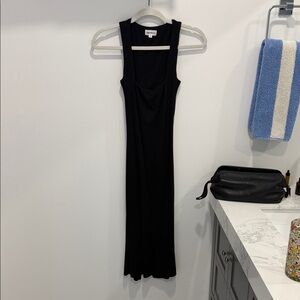 Classic Black Ribbed Tank Maxi Dress -